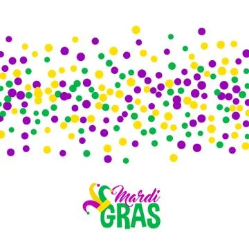 Bright abstract dot mardi gras pattern Stock Illustration