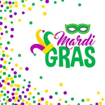 Bright abstract dot mardi gras pattern Stock Illustration