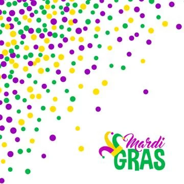 Bright abstract dot mardi gras pattern Illustrazione stock