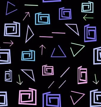 Bright abstract geometric art pattern. Ethnic hipster background. Illustrazione stock