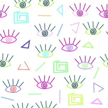 Bright abstract geometric art pattern. Ethnic hipster background. Stock Illustration