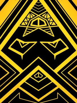 Bright, abstract geometric background consisting of a pattern of various shapes Stock Illustration