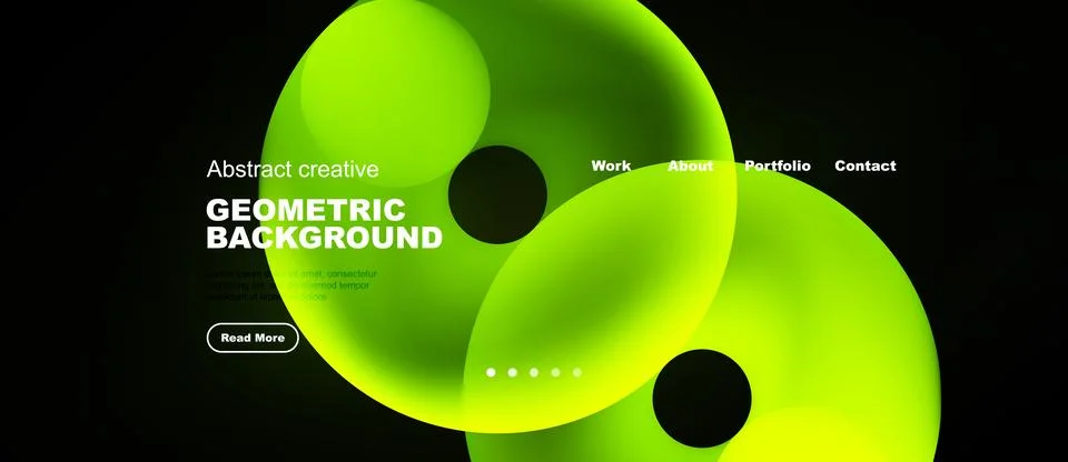 Bright abstract geometric background. Overlapping shapes create dynamic visua Stock Illustration