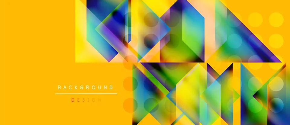 Bright abstract geometric pattern. Vivid colors blend, creating dynamic visual 스톡 일러스트