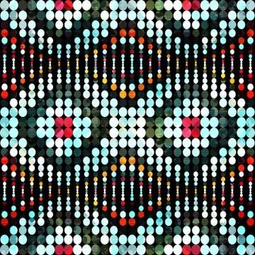 Bright abstract geometric seamless pattern in graffiti style. Quality vector  Stock Illustration