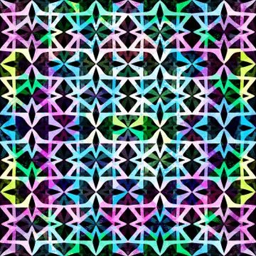 Bright abstract geometric seamless pattern in graffiti style. Quality vector  Stock-Illustration