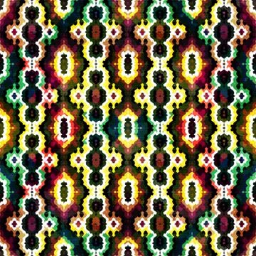 Bright abstract geometric seamless pattern in graffiti style. Quality vector  Stock Illustration