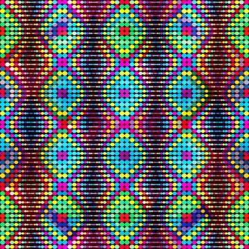 Bright abstract geometric seamless pattern in graffiti style. Quality vector  Stock-Illustration