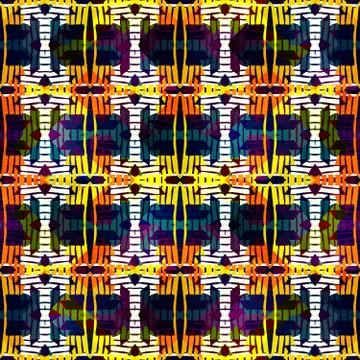 Bright abstract geometric seamless pattern in graffiti style. Quality vector  Stock-Illustration