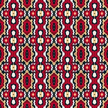 Bright abstract geometric seamless pattern in graffiti style. Quality vector  Stock Illustration