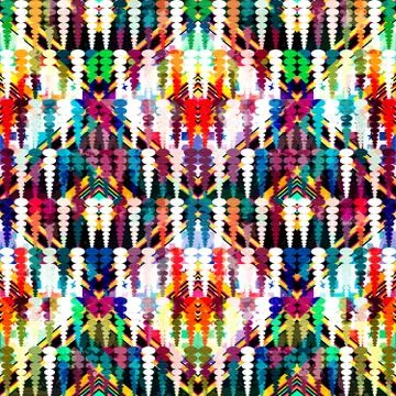 Bright abstract geometric seamless pattern in graffiti style. Quality vector  Stock Illustration