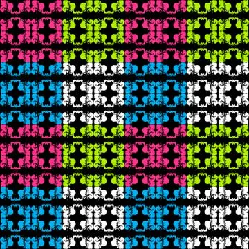 Bright abstract geometric seamless pattern in graffiti style. Quality vector  Stock Illustration