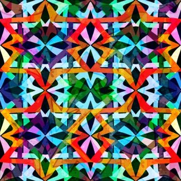 Bright abstract geometric seamless pattern in graffiti style. Quality vector  Illustrazione stock