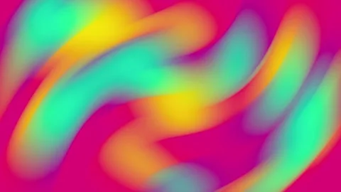 Bright Abstract Gradient with Flowing Teal, Yellow, and Pink Waves Stock Footage 327477442