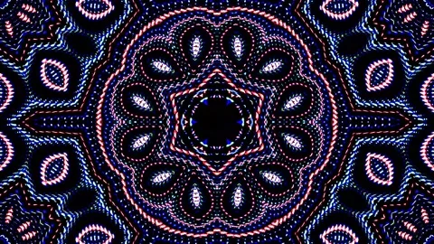 Bright abstract light that arranges full colors,mandala, black backgrounds 스톡 동영상 166323991