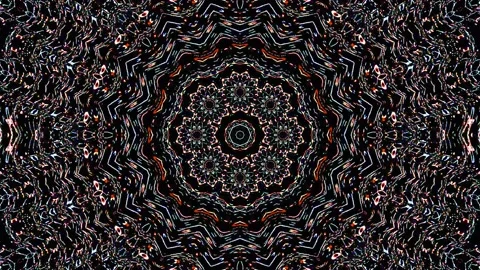 Bright abstract light that arranges full colors,mandala, black backgrounds 스톡 동영상 166353387