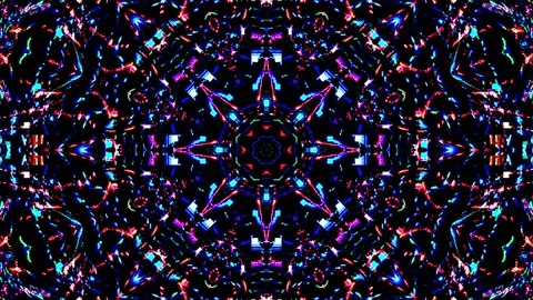 Bright abstract light that arranges full colors,mandala, black backgrounds Stock-Footage 166409396