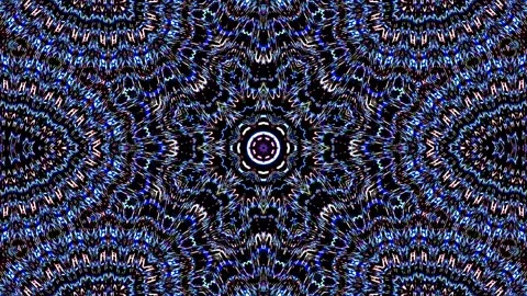 Bright abstract light that arranges full colors,mandala, black backgrounds Video stock 166529837