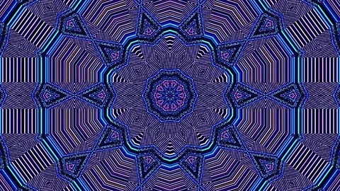 Bright abstract light that arranges full colors,mandala, black backgrounds Video stock 168760104