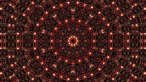 Bright abstract light that arranges full colors,mandala, black backgrounds Video stock 186202204
