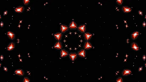 Bright abstract light that arranges full colors,mandala, black backgrounds Video stock 187810093