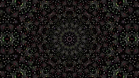 Bright abstract light that arranges full colors,mandala, black backgrounds 스톡 동영상 207047293