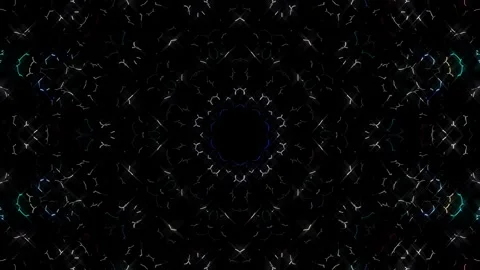 Bright abstract light that arranges full colors,mandala, black backgrounds Video stock 243042611