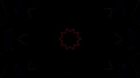 Bright abstract light that arranges full colors, flowers, black backgrounds Stock-Footage 248224776