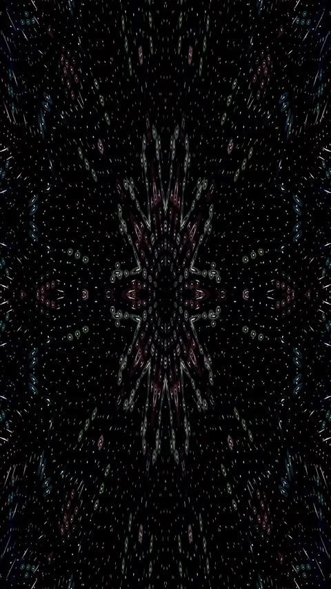 Bright abstract light that arranges full colors,mandala, black backgrounds Video stock 293213582