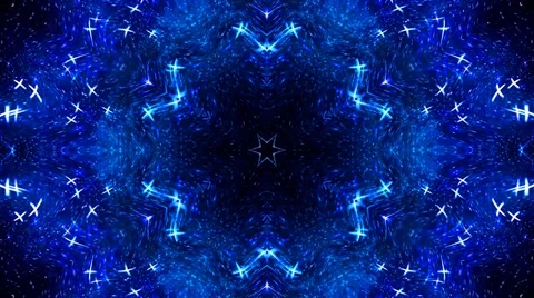 Bright abstract light governing full color, kaleidoscope, black background Stock Footage 126509745