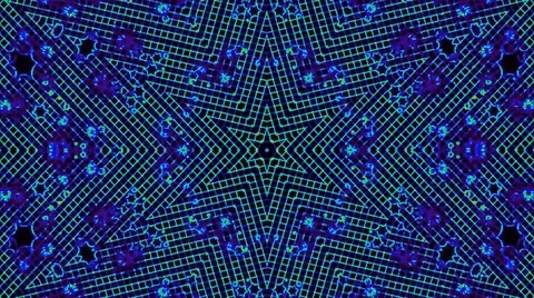 Bright abstract light governing full color, kaleidoscope, black background Stock Footage 126719771