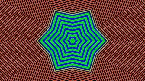 Bright abstract light governing full color, kaleidoscope, black background Video stock 126747254