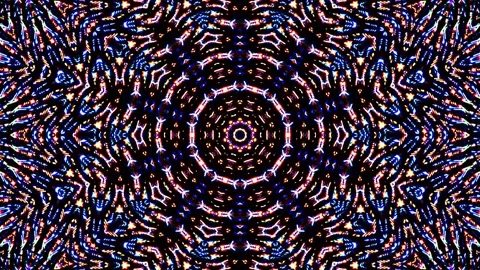 Bright abstract light governing full color, kaleidoscope, black background 스톡 동영상 163768855