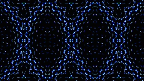 Bright abstract light governing full color, kaleidoscope, black background Stock Footage 164287903