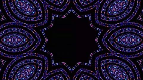 Bright abstract light governing full color, kaleidoscope, black background Stock-Footage 164559741