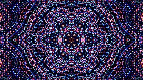 Bright abstract light governing full color, kaleidoscope, black background Stock-Footage 164602787