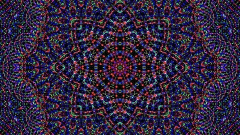 Bright abstract light governing full color, kaleidoscope, black background Stock-Footage 164900422