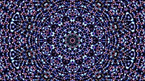 Bright abstract light governing full color, kaleidoscope, black background Stock Footage 164902288