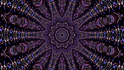 Bright abstract light governing full color, kaleidoscope, black background Stock-Footage 165136548