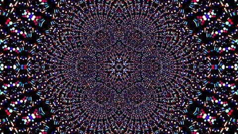 Bright abstract light governing full color, kaleidoscope, black background 스톡 동영상 165139249