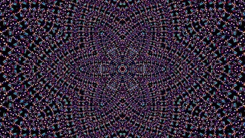 Bright abstract light governing full color, kaleidoscope, black background Stock Footage 165139355