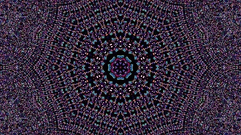 Bright abstract light governing full color, kaleidoscope, black background Stock Footage 165139445