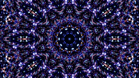 Bright abstract light governing full color, kaleidoscope, black background 스톡 동영상 165226215