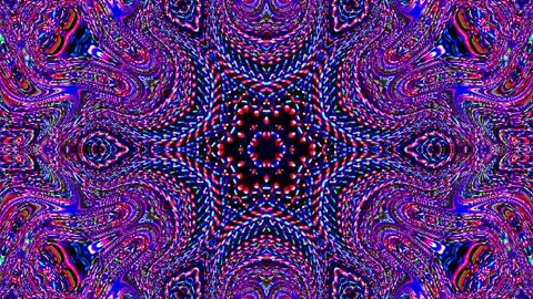 Bright abstract light governing full color, kaleidoscope, black background Video stock 165254637