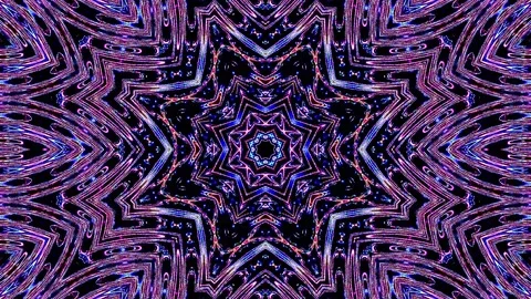 Bright abstract light governing full color, kaleidoscope, black background Video stock 165481319