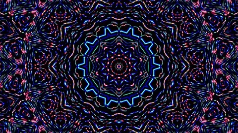 Bright abstract light governing full color, kaleidoscope, black background Stock-Footage 165560604