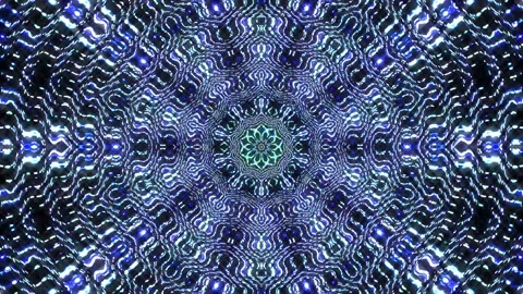 Bright abstract light governing full color, kaleidoscope, black background Stock Footage 165592890