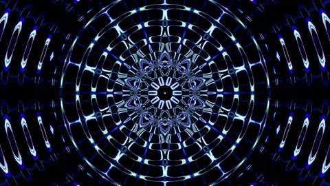 Bright abstract light governing full color, kaleidoscope, black background Video stock 165628210