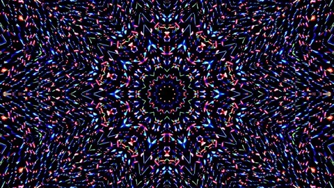 Bright abstract light governing full color, kaleidoscope, black background Stock-Footage 165670087