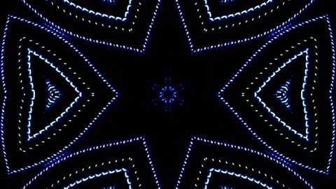 Bright abstract light governing full color, kaleidoscope, black background Stock-Footage 165782237